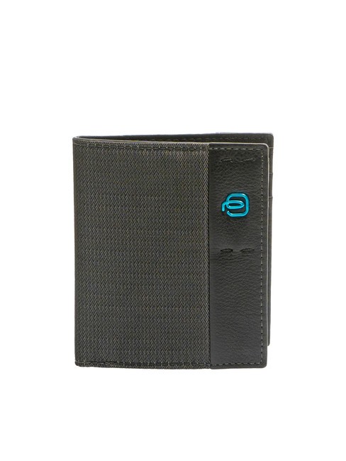 PIQUADRO  P16 Vertical wallet CHEVRON / GRAY - Men’s Wallets