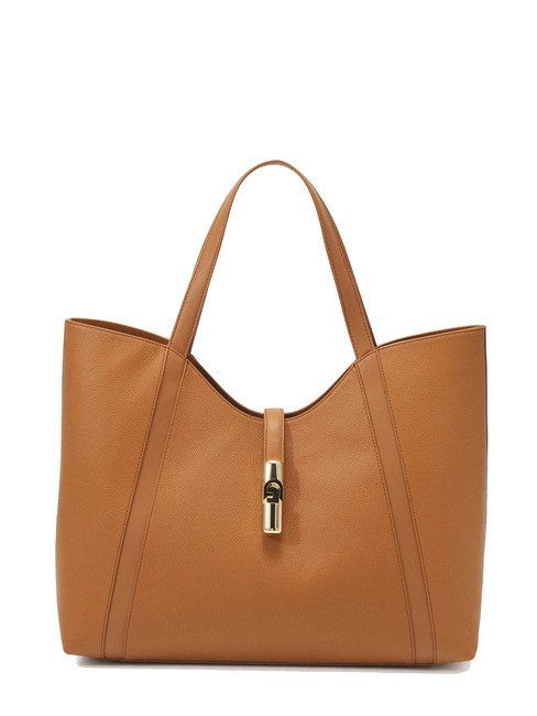 FURLA GOCCIA Large leather shopper bag brandy - Women’s Bags