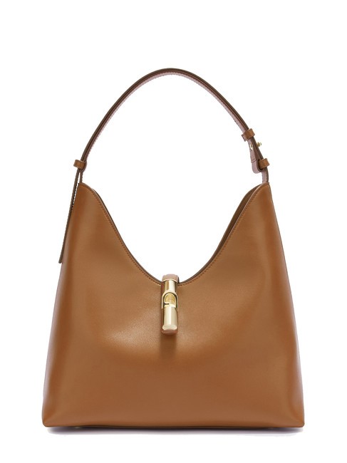 FURLA GOCCIA Leather shoulder bag brandy - Women’s Bags