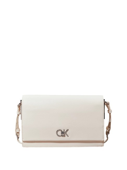 CALVIN KLEIN CK ELONGATED Shoulder bag with flap sea salt - Women’s Bags