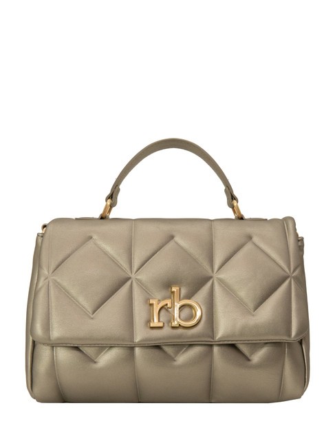 ROCCOBAROCCO SOLE Quilted satchel bag metallic grey - Women’s Bags