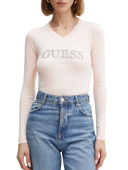 GUESS HOLLY LOGO  Sweater low key pink - Women's Sweaters