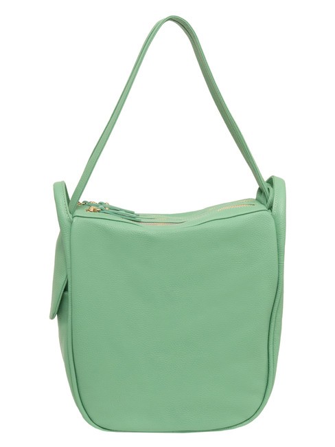 LESAC TRIO  Hammered leather satchel backpack green - Women’s Bags