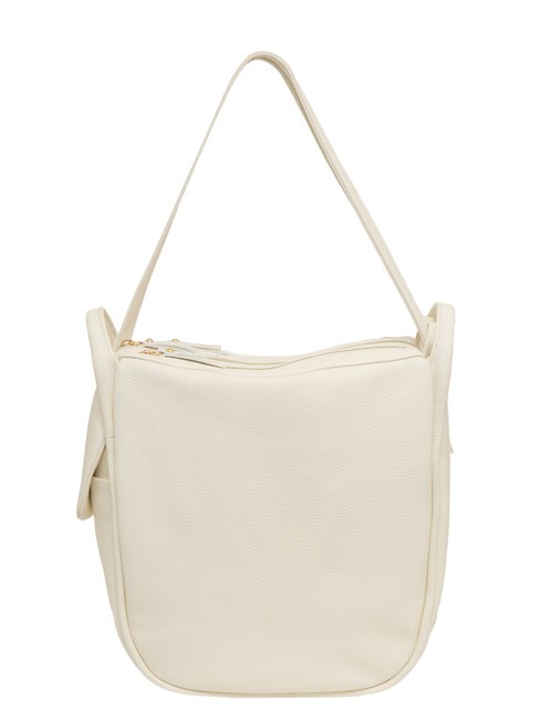 LESAC TRIO  Hammered leather satchel backpack white - Women’s Bags