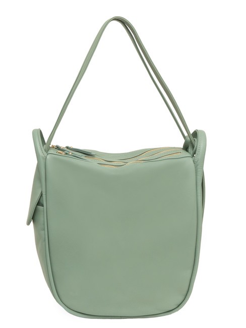 LESAC TRIO Nappa leather satchel backpack sage green - Women’s Bags