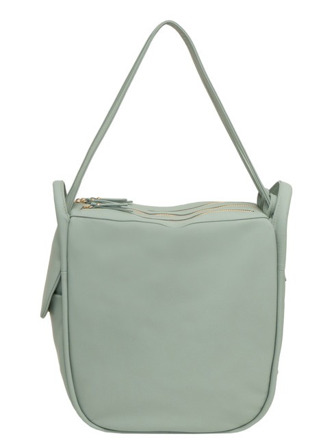 LESAC TRIO Nappa leather satchel backpack medium sage green - Women’s Bags