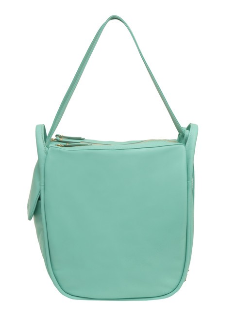 LESAC TRIO Nappa leather satchel backpack light sage green - Women’s Bags