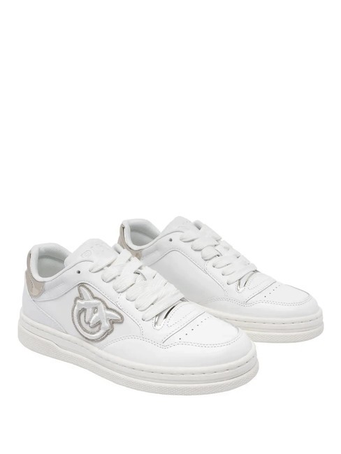 PINKO MANDY Leather sandals white/silver - Women’s shoes