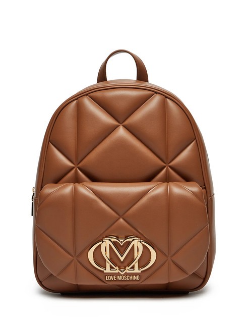 LOVE MOSCHINO GEOMETRIC Backpack with pocket camel - Women’s Bags