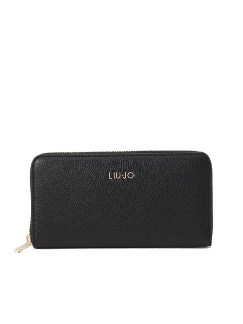 LIUJO CALIWEN  Large zip around wallet BLACK - Women’s Wallets