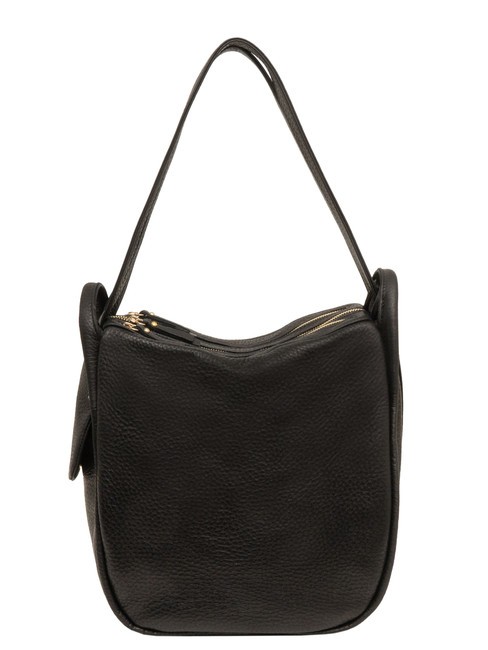 LESAC TRIO Macro hammered leather satchel backpack black39 - Women’s Bags