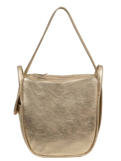 LESAC TRIO Metallic leather satchel backpack gold - Women’s Bags