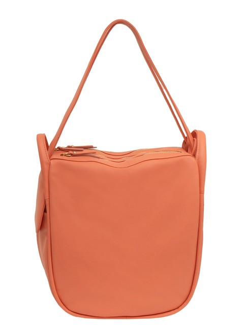 LESAC TRIO Nappa leather satchel backpack dark salmon - Women’s Bags
