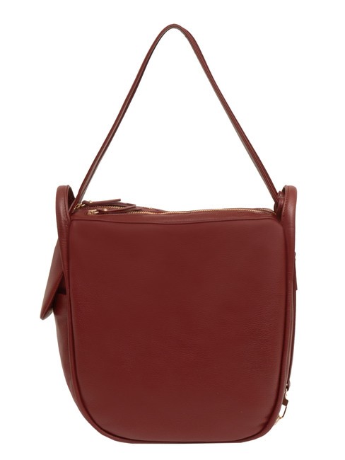 LESAC TRIO Nappa leather satchel backpack Bordeaux - Women’s Bags