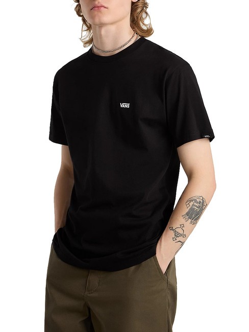 VANS LEFT CHEST LOGO  Cotton T-Shirt black / white - T-shirt