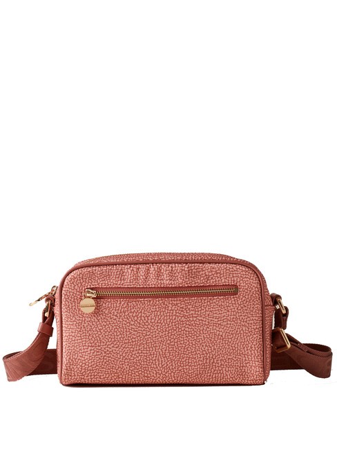 BORBONESE CAMERA CASE SMALL ECO LINE Mini shoulder bag, in fabric lipstick - Women’s Bags