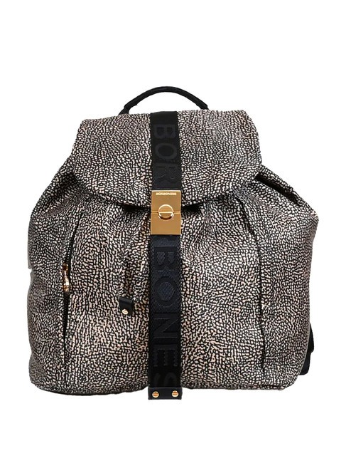 BORBONESE FOLD  Medium backpack OP / NATURAL / BLACK - Women’s Bags