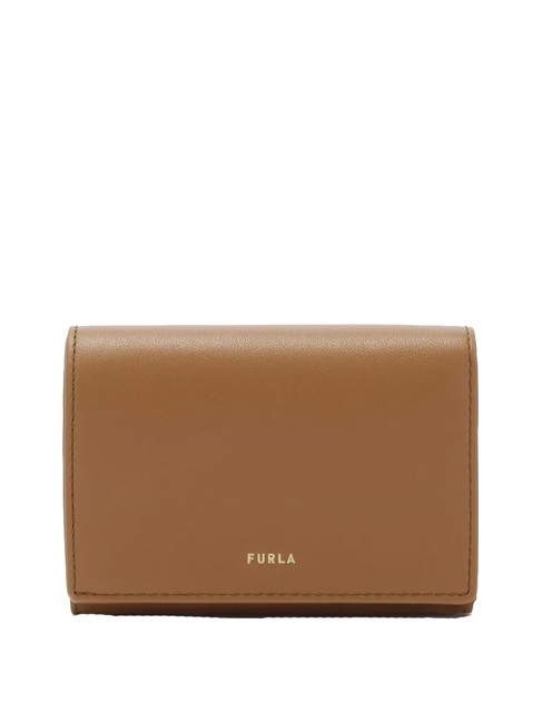 FURLA NUVOLA Medium Compact Leather Wallet brandy - Women’s Wallets