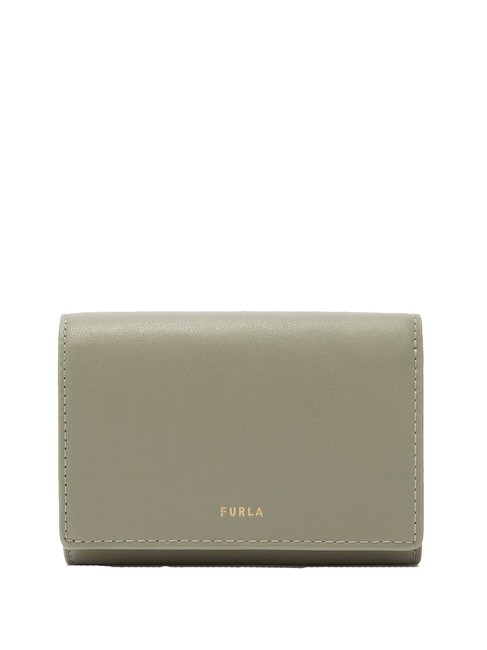 FURLA NUVOLA Medium Compact Leather Wallet agaveb - Women’s Wallets