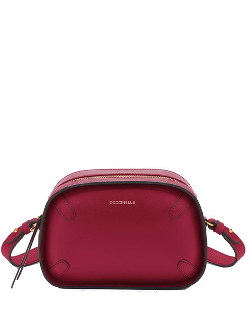 COCCINELLE MALETA CALF Mini shoulder bag, in leather sangria - Women’s Bags