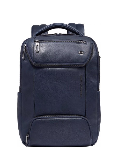 PIQUADRO CRONUS  13" Laptop Backpack, Leather blue - Laptop backpacks