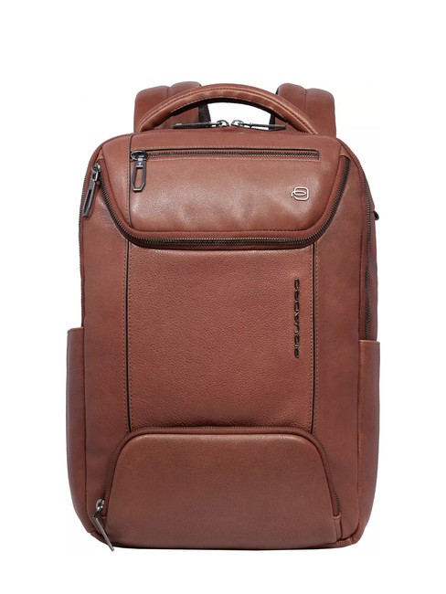 PIQUADRO CRONUS  13" Laptop Backpack, Leather BROWN - Laptop backpacks