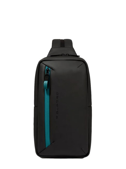PIQUADRO CORNER SPECIALE GOMMATO  One-shoulder backpack Black - Laptop backpacks