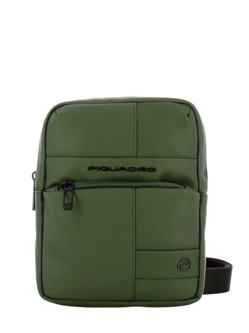 PIQUADRO WOLLEM GOMMATA  iPad mini bag GREEN - Over-the-shoulder Bags for Men