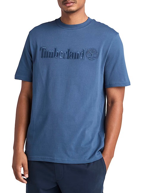 TIMBERLAND EMBROIDERY TONAL Cotton T-shirt dark denim - T-shirt