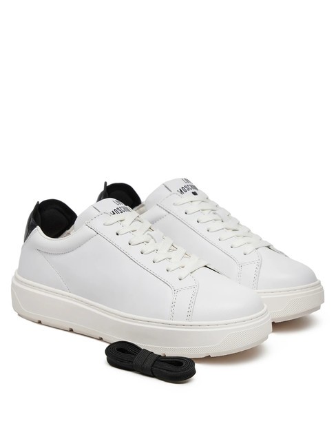LOVE MOSCHINO BOLD 40 Leather sneakers White black - Women’s shoes