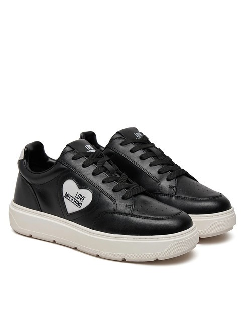 LOVE MOSCHINO BOLD 40 Leather sneakers ne / offw - Women’s shoes