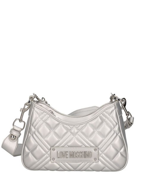 LOVE MOSCHINO QUILTED LM Shoulder bag silver - Women’s Bags