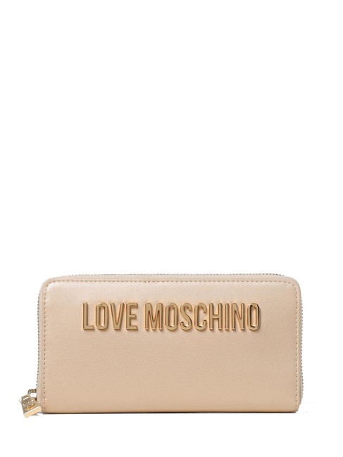 LOVE MOSCHINO LOGO LETTERING Zip Around Wallet gold - Women’s Wallets
