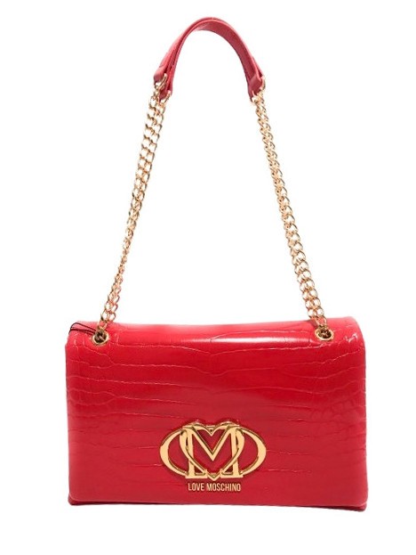 LOVE MOSCHINO CROCO Convertible Shoulder bag / crossbody bag red - Women’s Bags