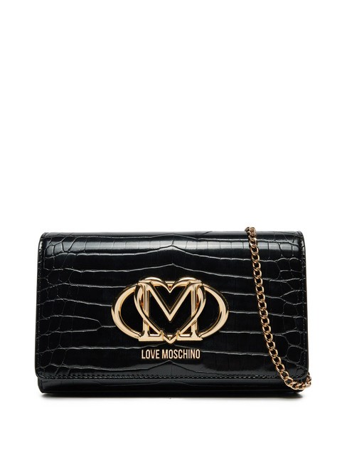 LOVE MOSCHINO CROCO Shoulder bag black crocus - Women’s Bags