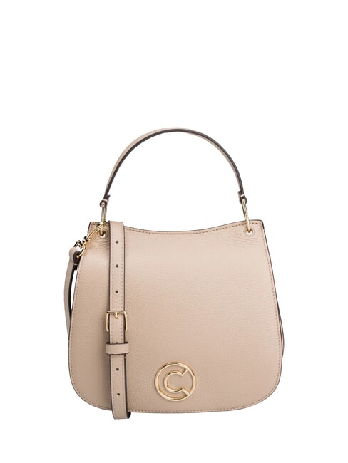 COCCINELLE LEILANI Small leather bag with shoulder strap powder pink - Women’s Bags