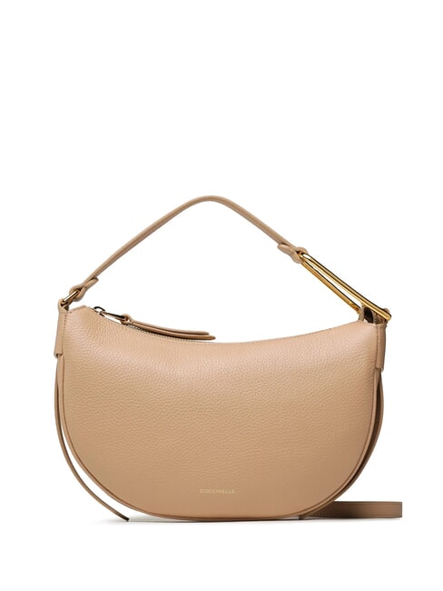 COCCINELLE PRISCILLA Bag with shoulder strap, in leather toasted - Women’s Bags