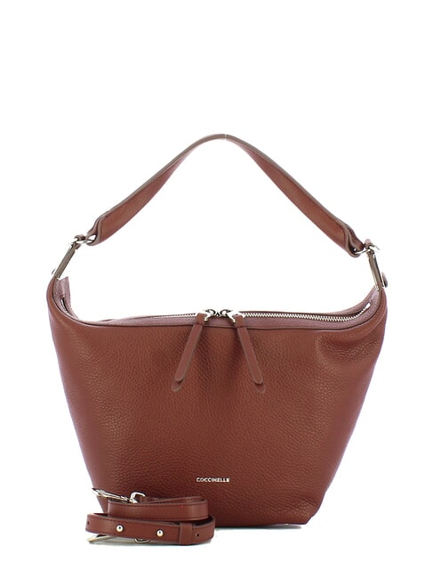COCCINELLE MINTHA Textured leather mini bag carob - Women’s Bags