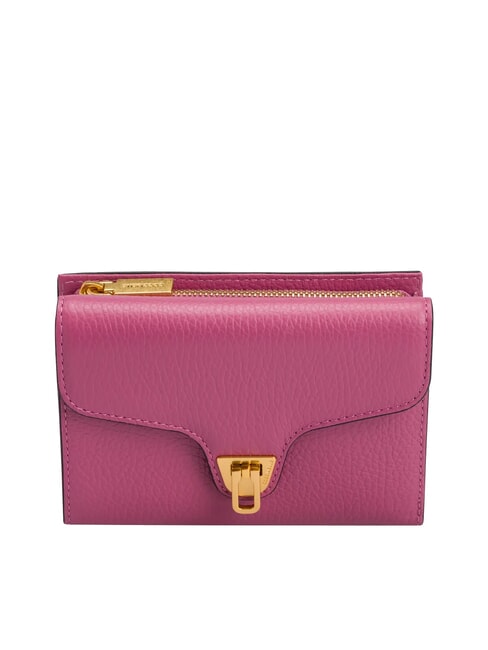 COCCINELLE BEAT SOFT  Small leather wallet pulp pink - Women’s Wallets