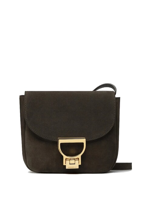 COCCINELLE ARLETTIS SUEDE Mini shoulder bag in suede leather bark - Women’s Bags