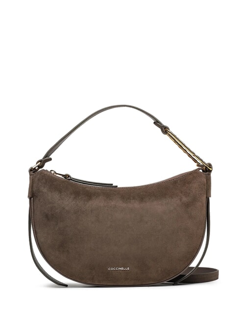 COCCINELLE PRISCILLA SUEDE Small shoulder bag with shoulder strap coffee - Women’s Bags