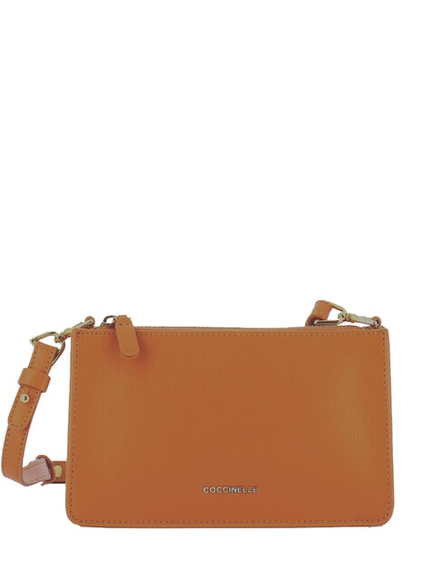 COCCINELLE ARYA TEXTURED Shoulder bag in leather paprika - Women’s Bags