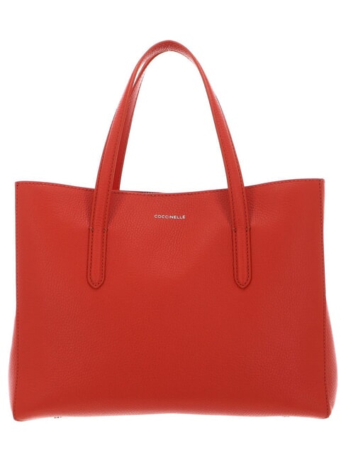 COCCINELLE SWAP Leather Shopper tangerines - Women’s Bags