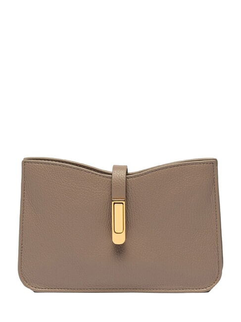 COCCINELLE CONNECT Mini shoulder bag, in leather warm taupe - Women’s Bags