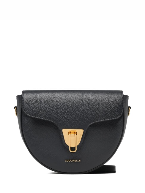 COCCINELLE BEAT SOFT Mini bag in hammered leather midnight blue - Women’s Bags
