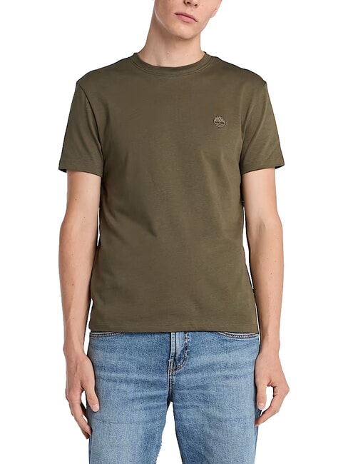 TIMBERLAND SS DUNRIVER CREW Cotton T-shirt leaf green-cassel earth - T-shirt