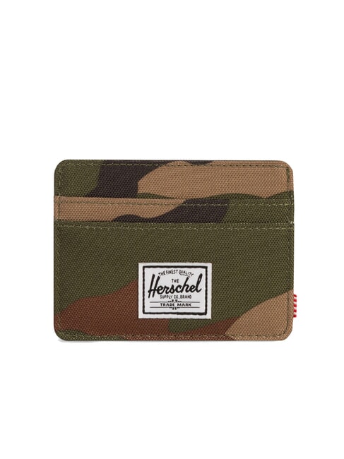 HERSCHEL CHARLIE RFID Flat card holder WOODLAND CAMO - Men’s Wallets