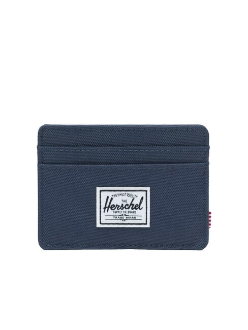 HERSCHEL CHARLIE RFID Flat card holder navy tan - Men’s Wallets