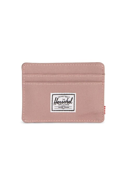 HERSCHEL CHARLIE RFID Flat card holder ASH ROSE - Men’s Wallets