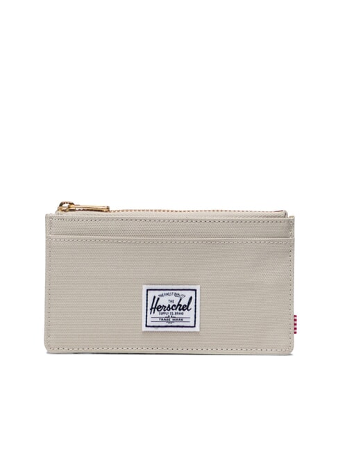 HERSCHEL OSCAR Flat card holder with coin purse light pelican - Men’s Wallets